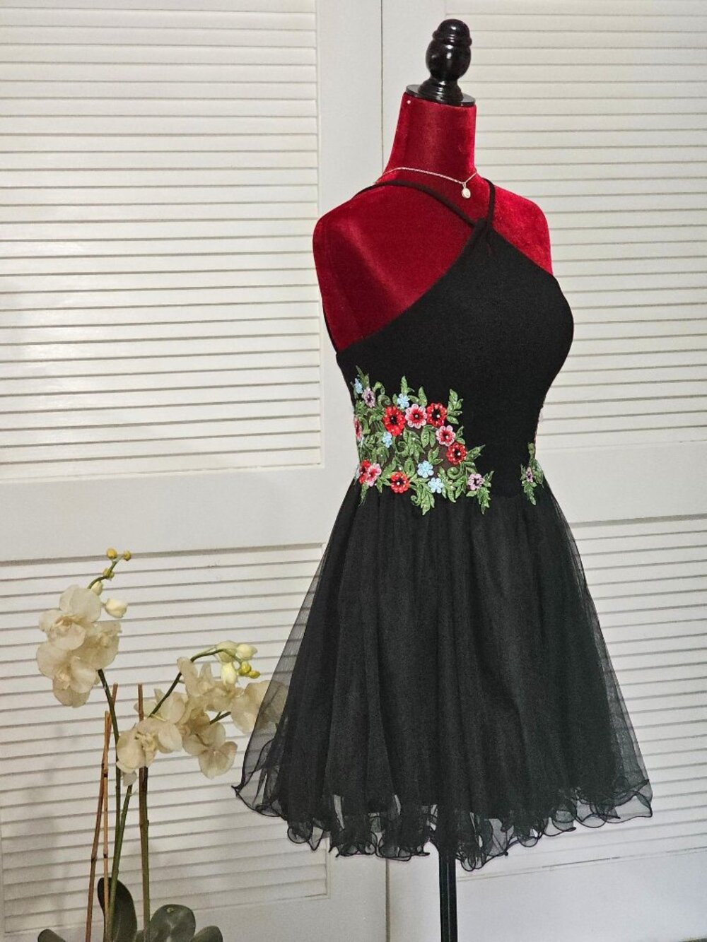 NWT Blondie Nites Stacy Sklar Dress 3 Embroidered Floral Fairycore Sz 7 169 - Picture 3 of 14